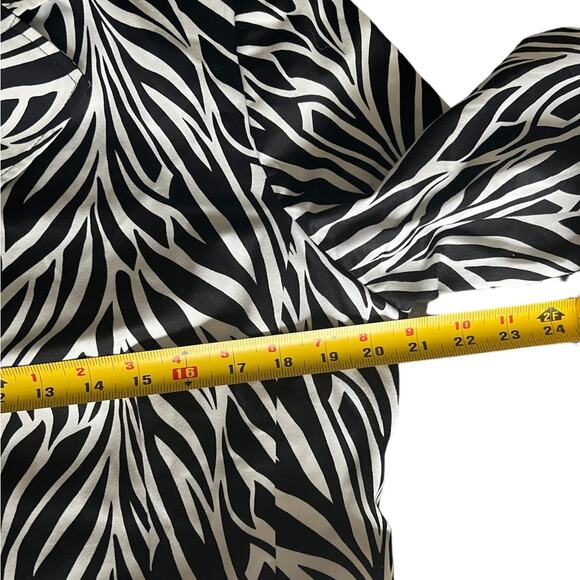 Le Suit lined zebra print tie waist blazer - Picture 6 of 11